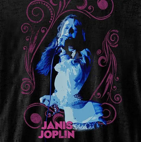 Janis Joplin Floral Frame T-Shirt