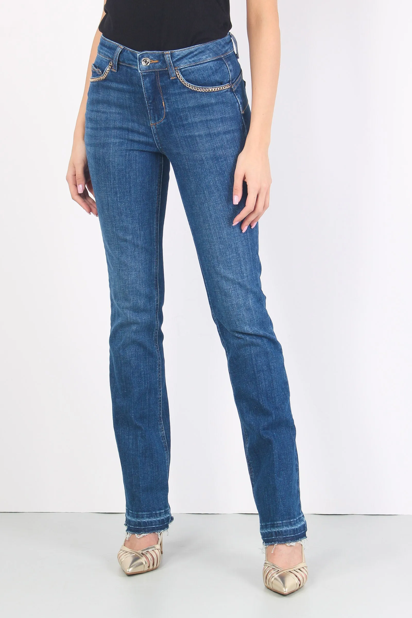 Jeans Repot Tasca Catena Sfran Denim Scuro