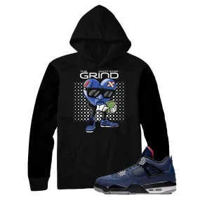 Jordan 4 Winter Loyal Blue Grind Heart Hoodie