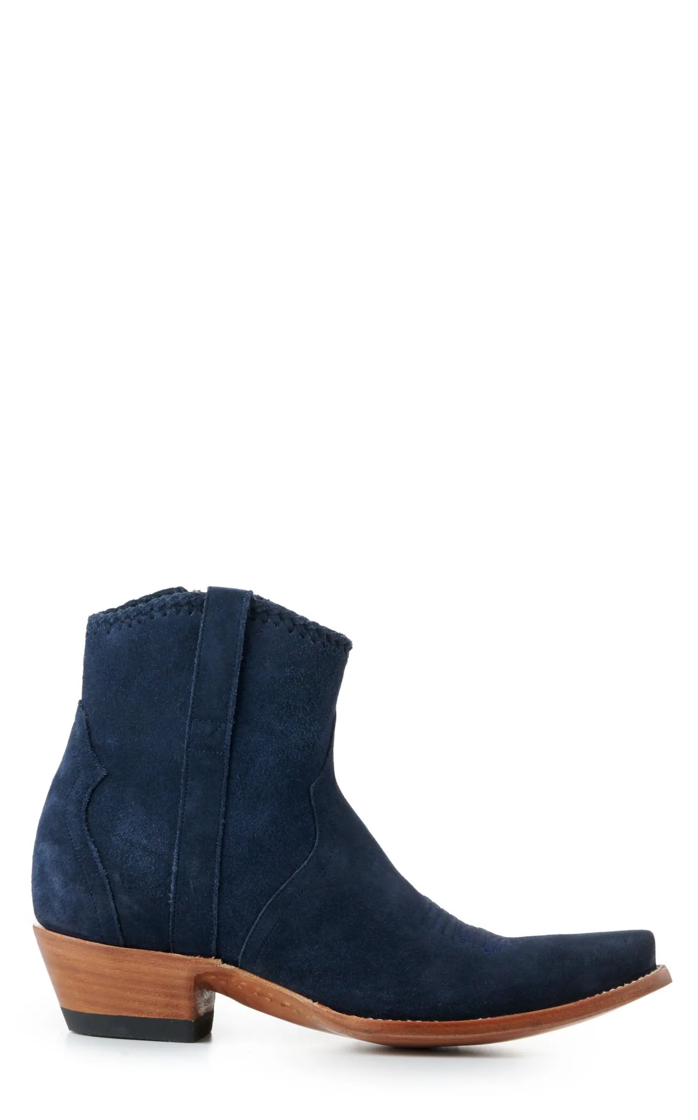 JRC & Sons Women's Morgan Water-Resistant Suede Snip Toe Booties in Navy