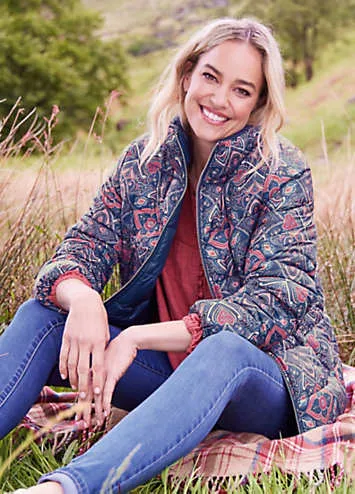 Kaleidoscope Printed Reversible Puffer Coat | Grattan