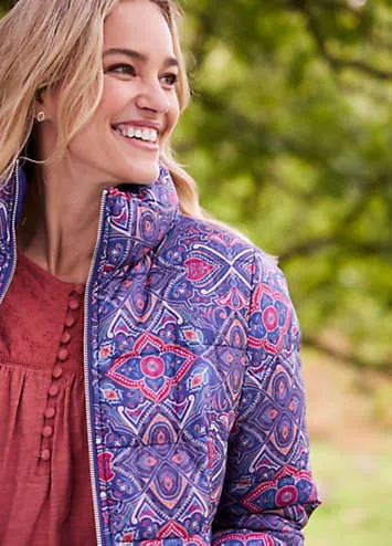 Kaleidoscope Printed Reversible Puffer Coat | Grattan