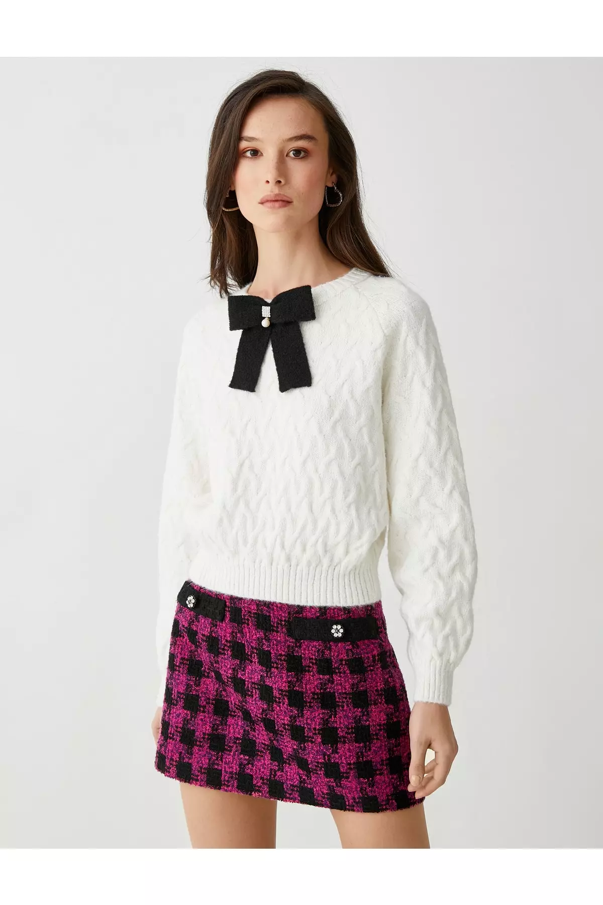 KOTON Bow Knitted Sweater