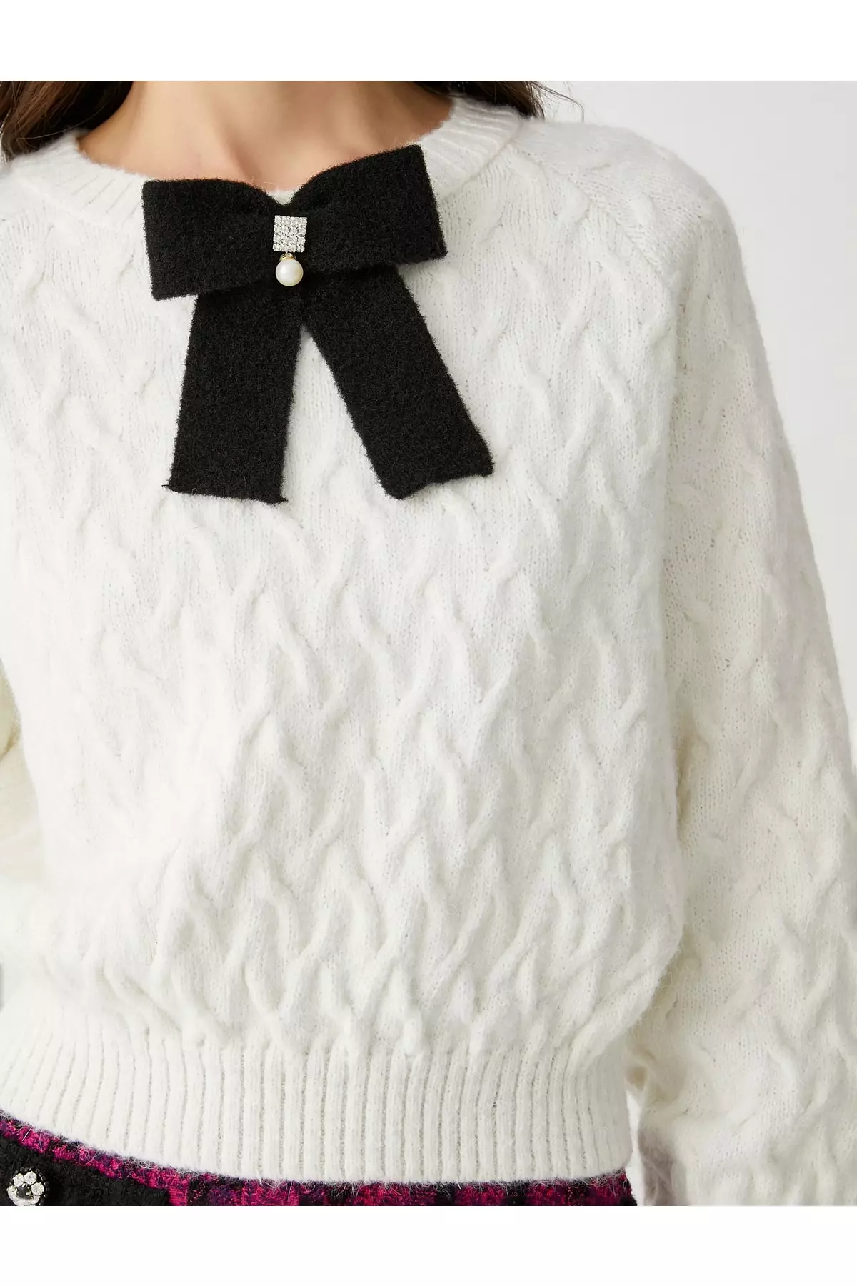 KOTON Bow Knitted Sweater