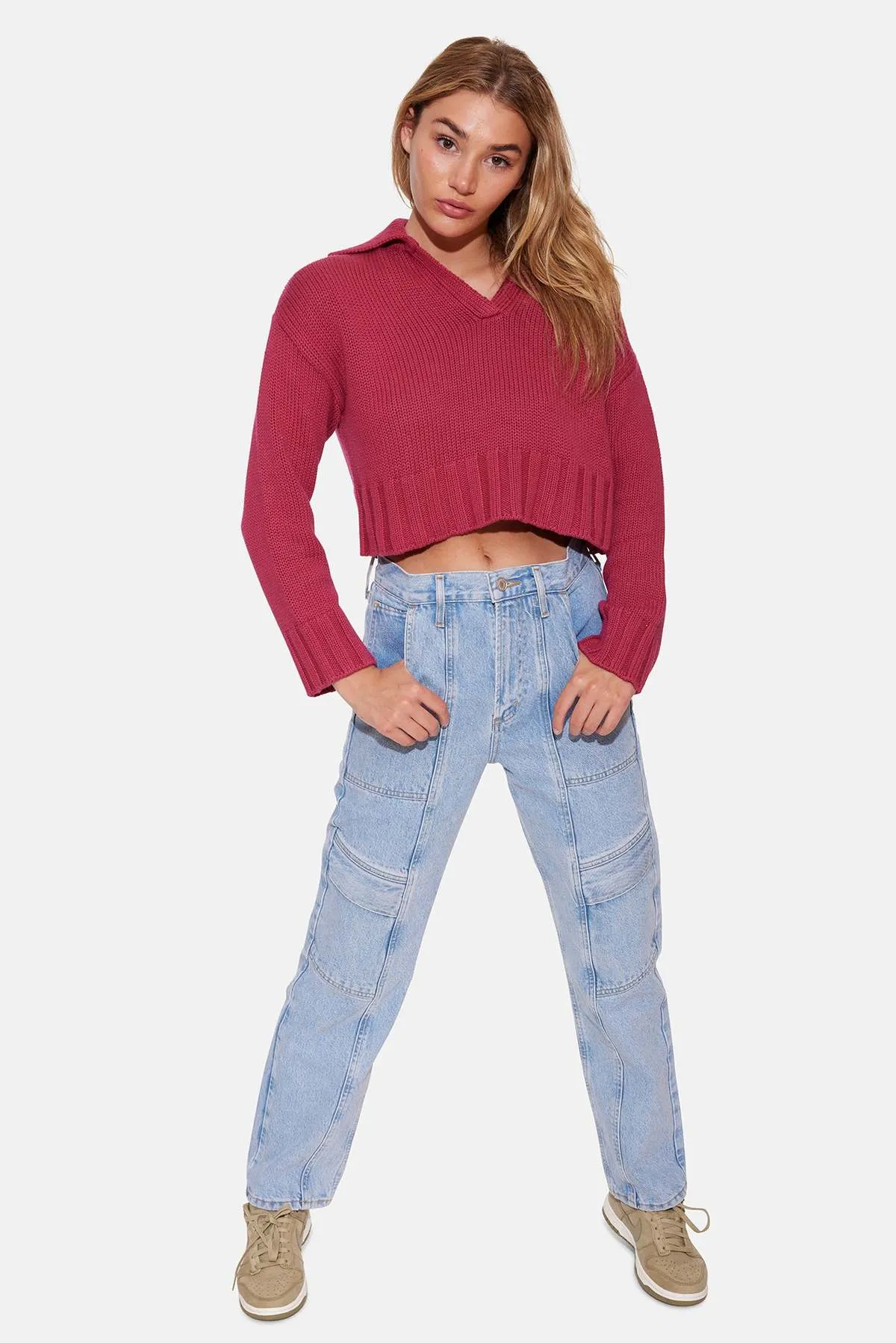 Leia Sweater - Berry Sorbet