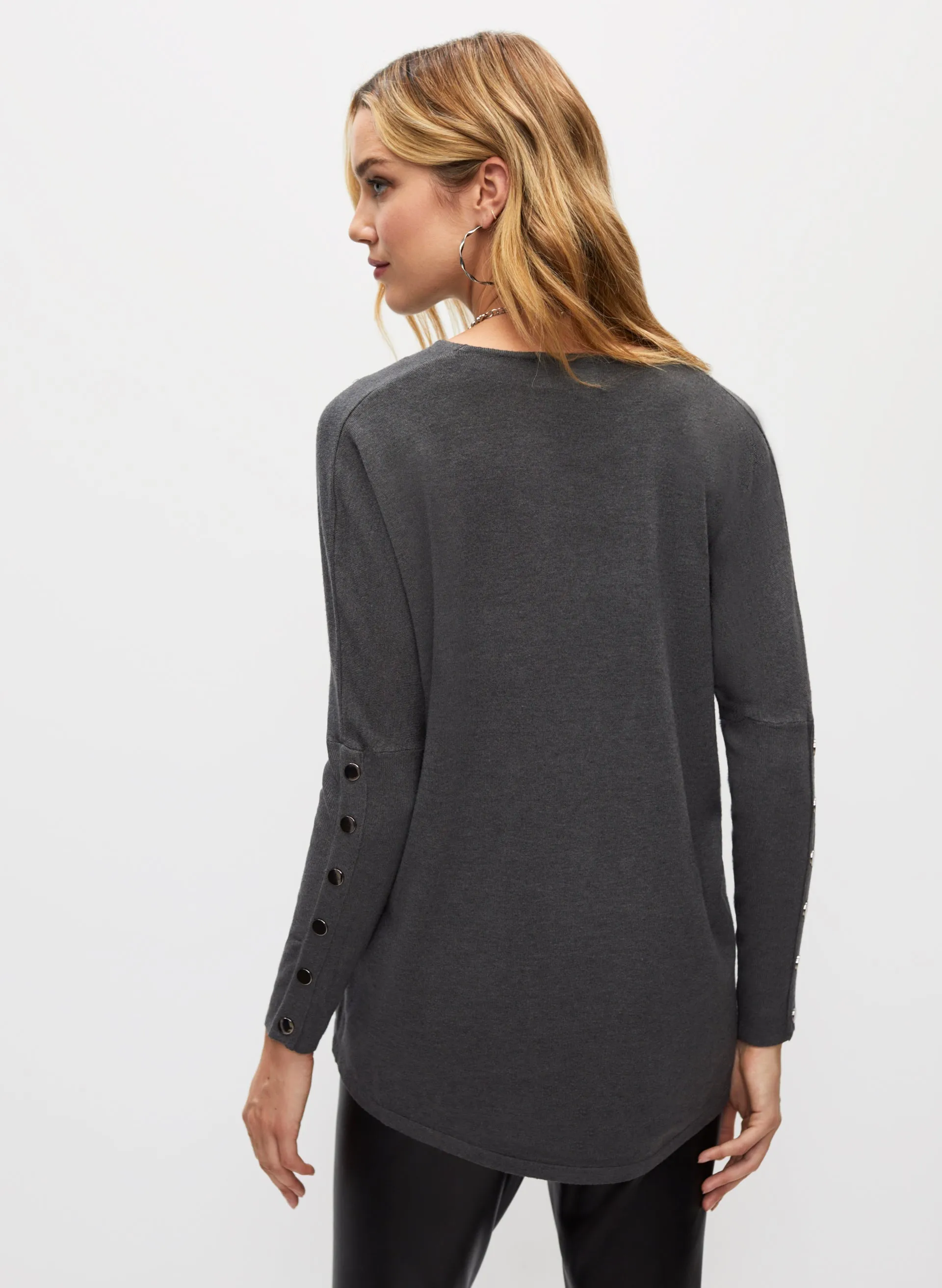 Light Button Detail Sweater