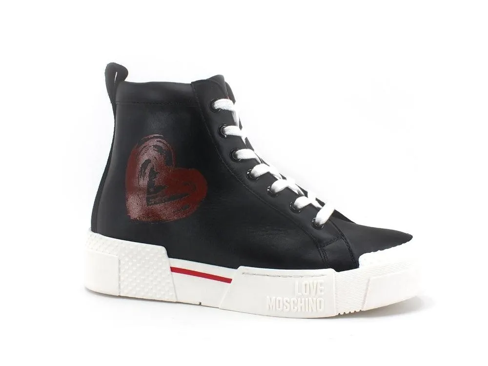 LOVE MOSCHINO Sneaker Hi Platform Black JA15455G0DIAC00A