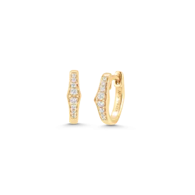 Lucia Diamond Cluster Huggie Earrings