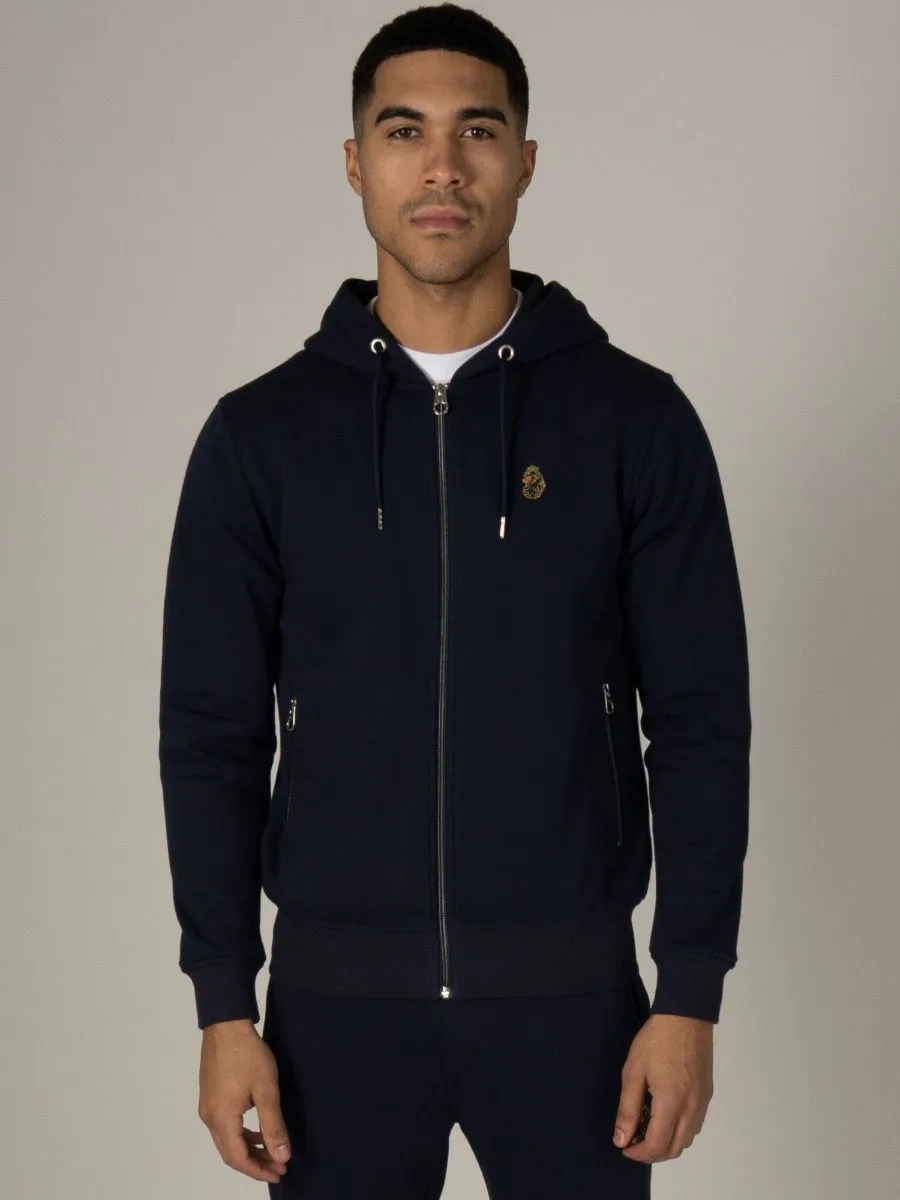 Luke 1977 Berlin Zip Hoodies Dark Navy