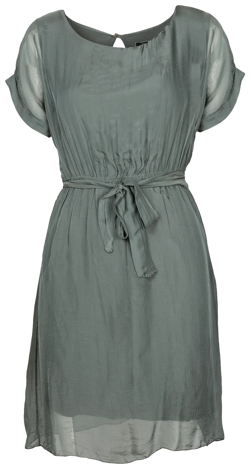 M Made in Italy - Short Sleeve Dress with Belt