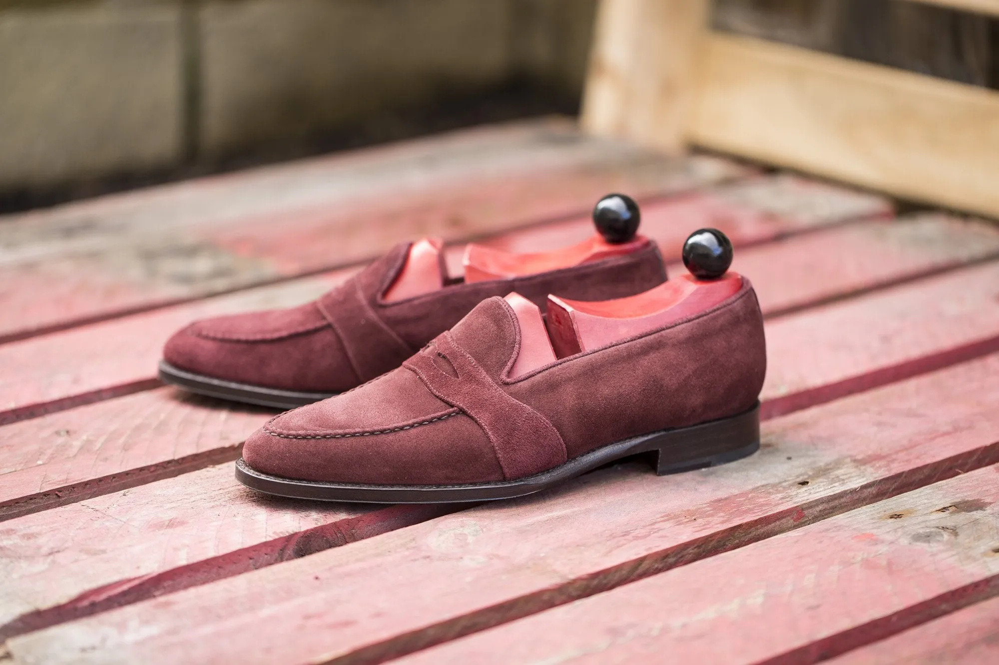 Madison - MTO - Burgundy Suede - TMG Last - Single Leather Sole