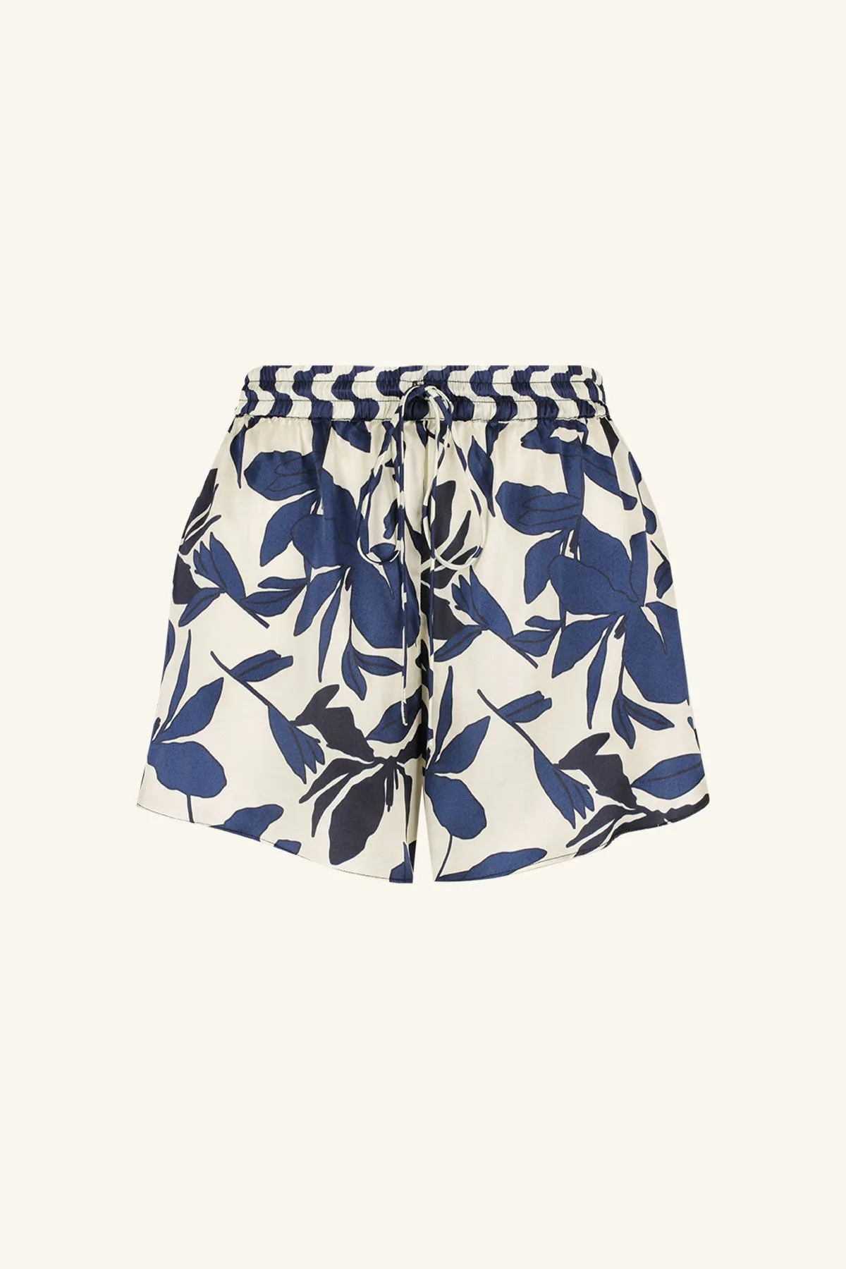 Magnolia Silk Contrast Curved Hem Short