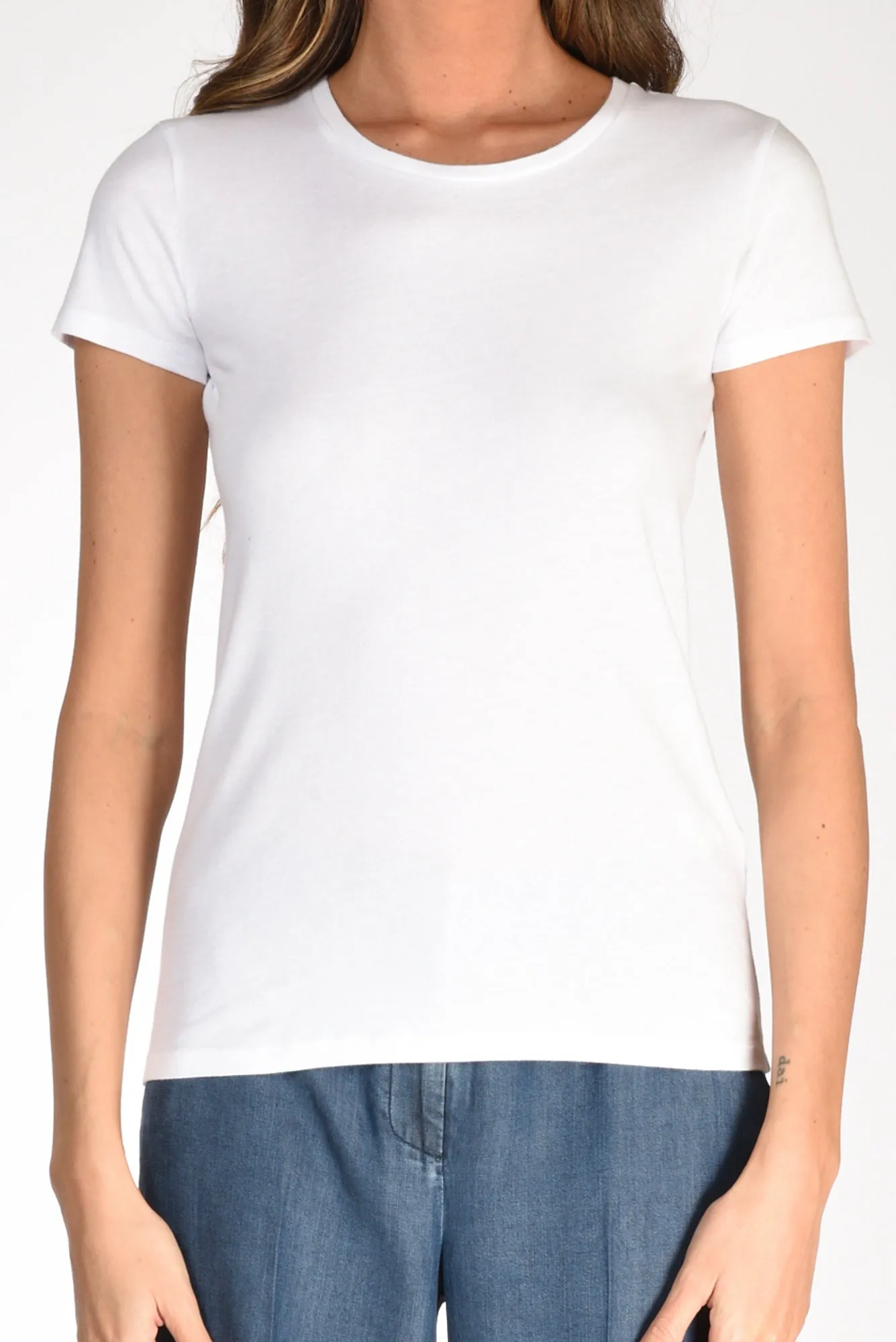 Majestic Filatures Paris Tshirt M. Corta Bianco Donna