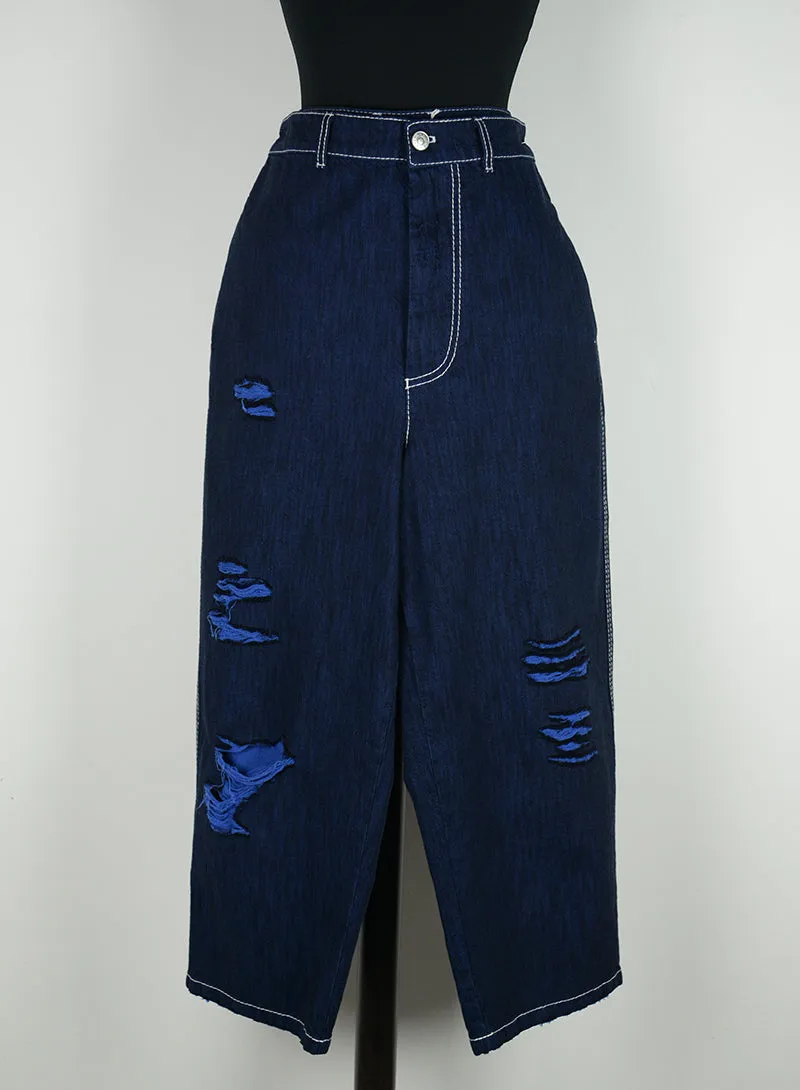 Marni Jeans Blu con strappi - Tg. 40