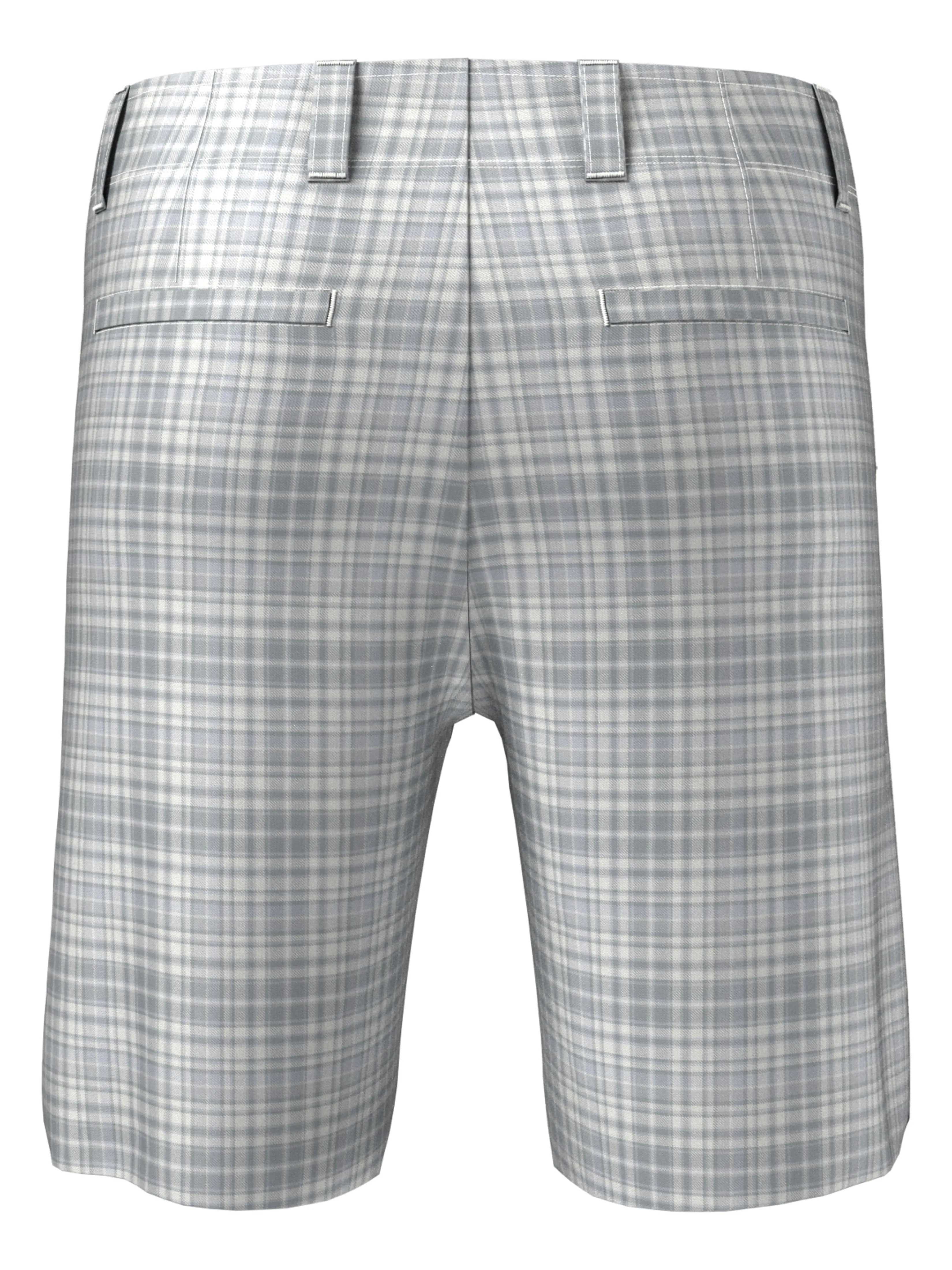 Mens Flat Front Plaid Golf Short