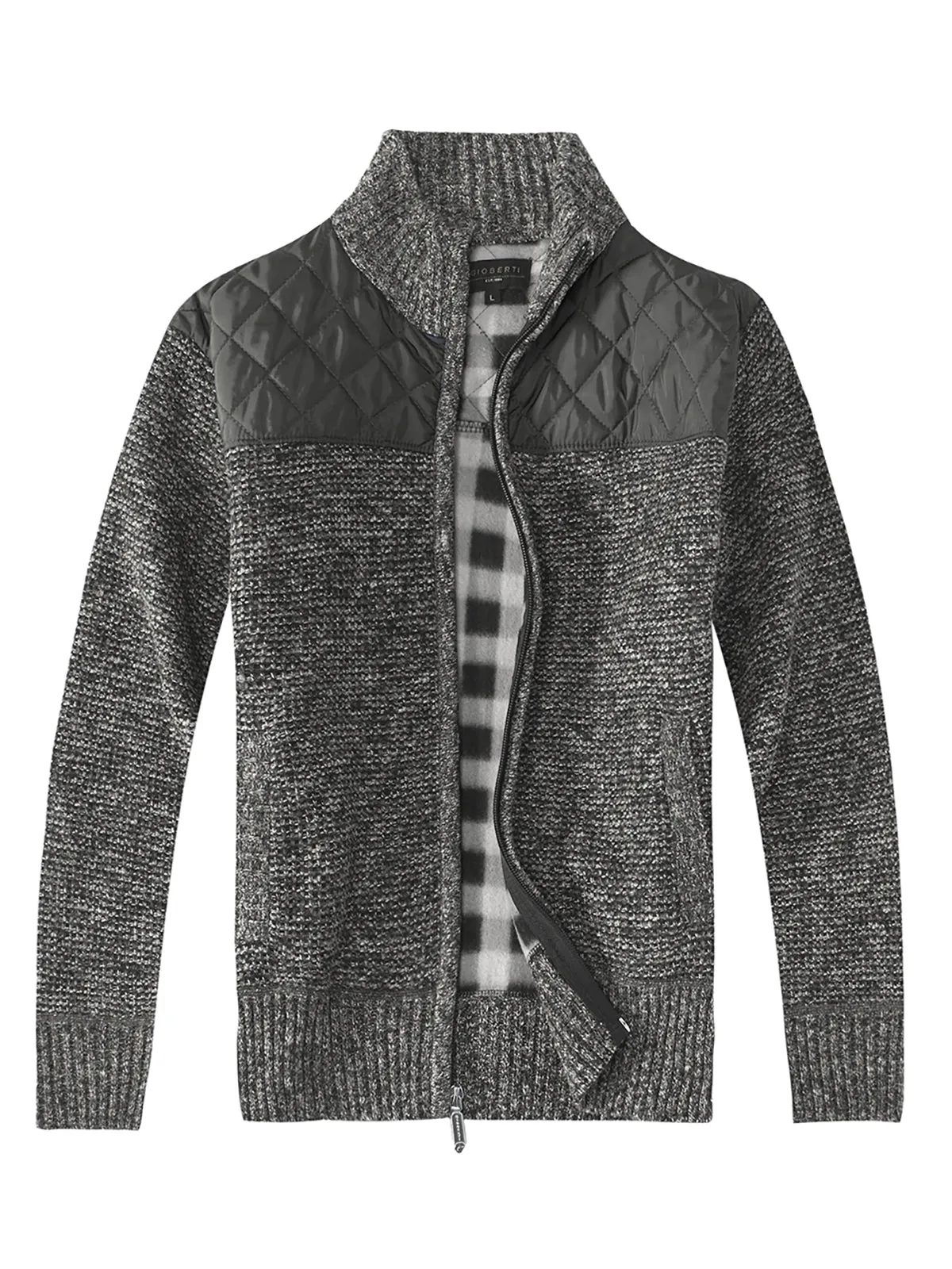 MEN'S KNITTED FULL ZIP CARDIGAN SWEATER