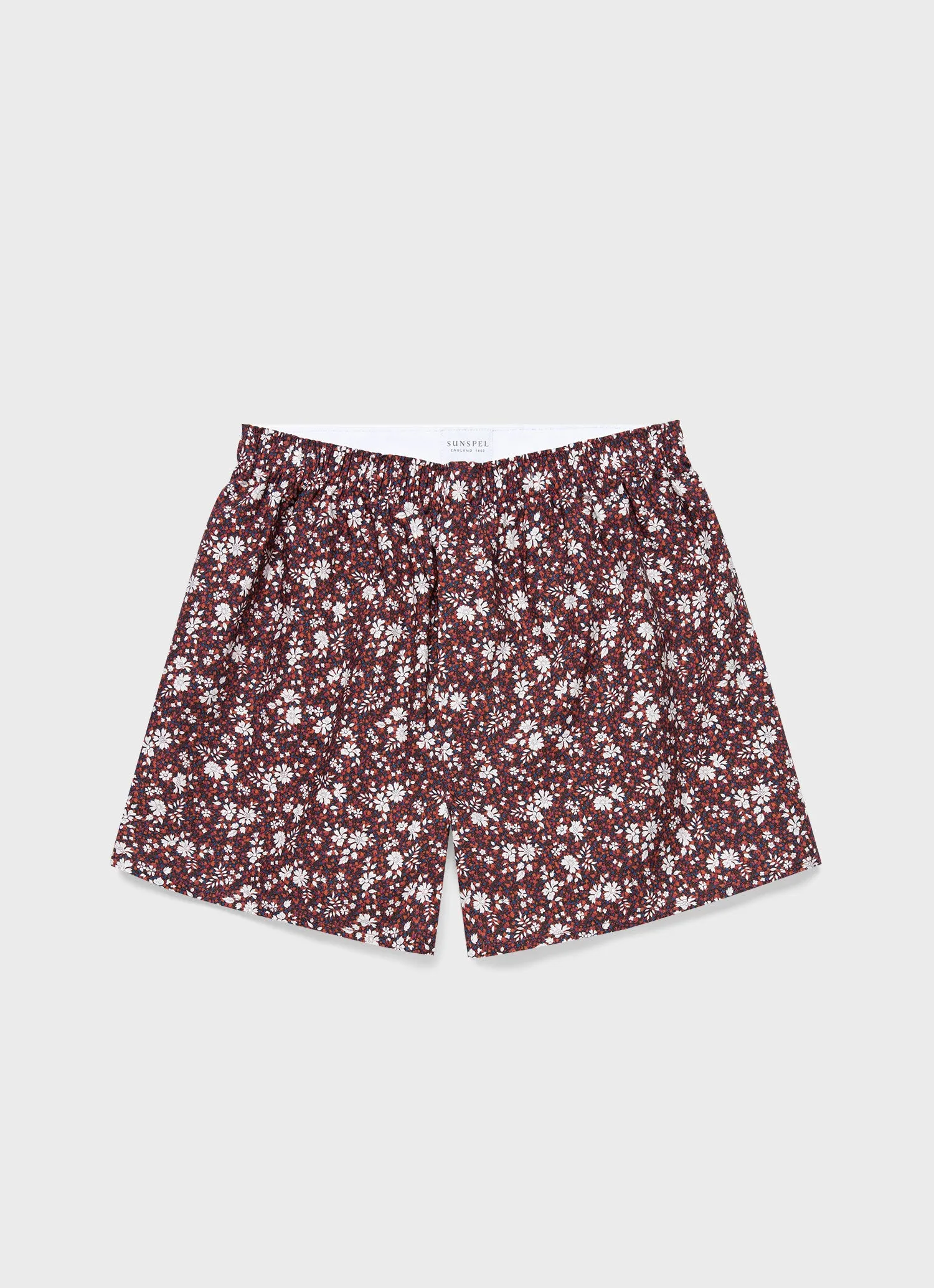 Men's Liberty Print Boxer Shorts in Red Pepper Floral