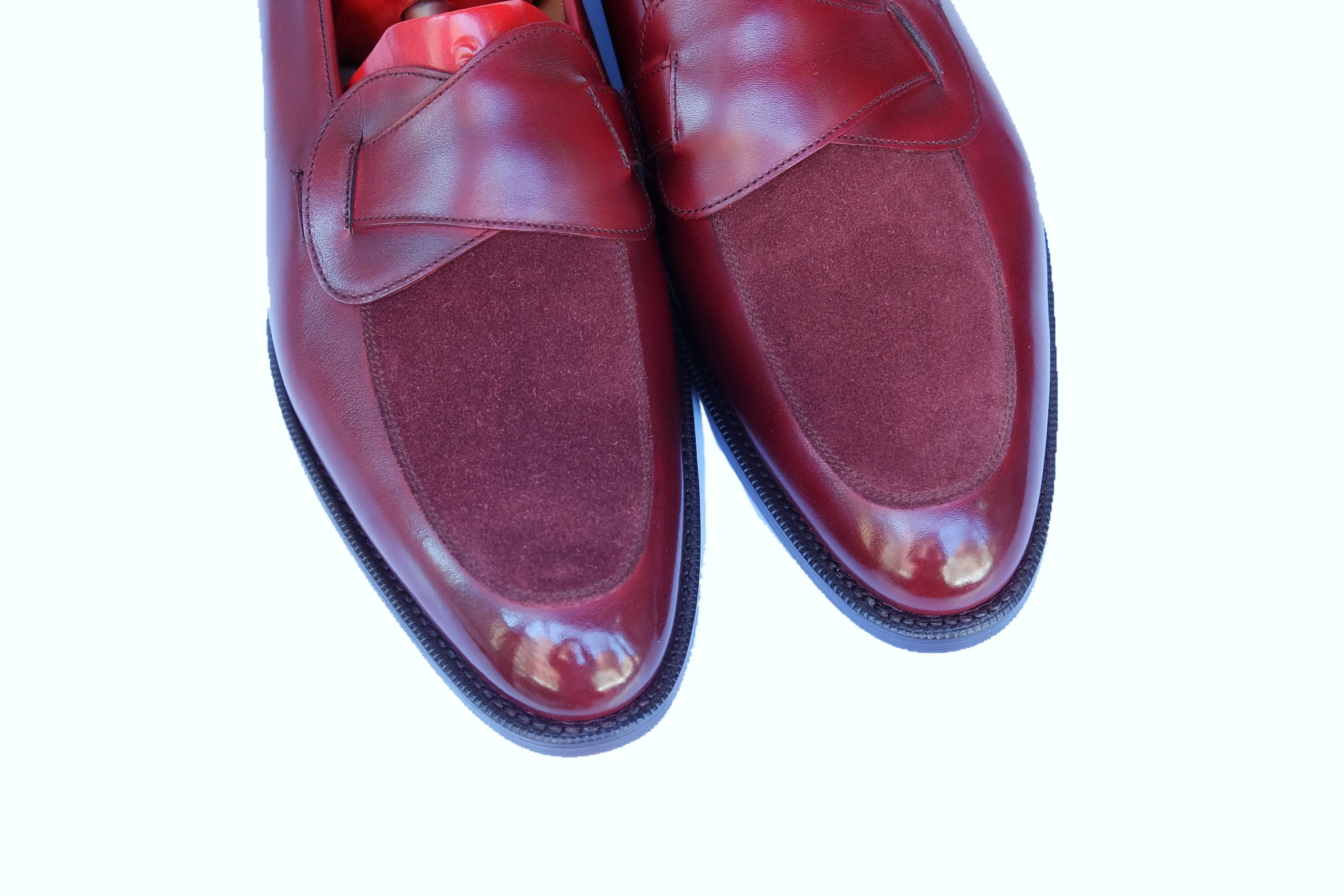 Meridian - MTO - Burgundy Calf / Burgundy Suede - TMG Last - Single Leather Sole