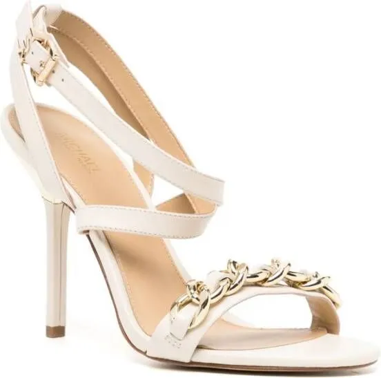 Michael Kors Asha 100mm chain-link detailing sandals Neutrals