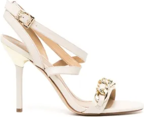 Michael Kors Asha 100mm chain-link detailing sandals Neutrals