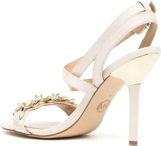 Michael Kors Asha 100mm chain-link detailing sandals Neutrals