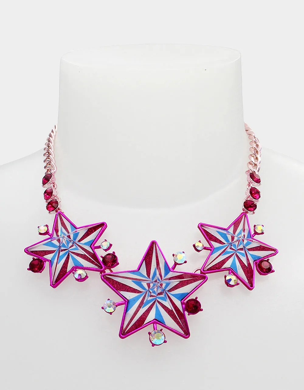 MISS USA STAR FRONTAL NECKLACE MULTI