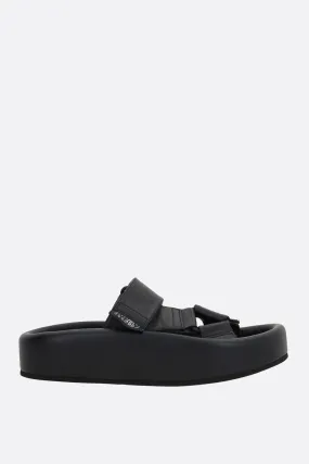 nappa flatform sandals