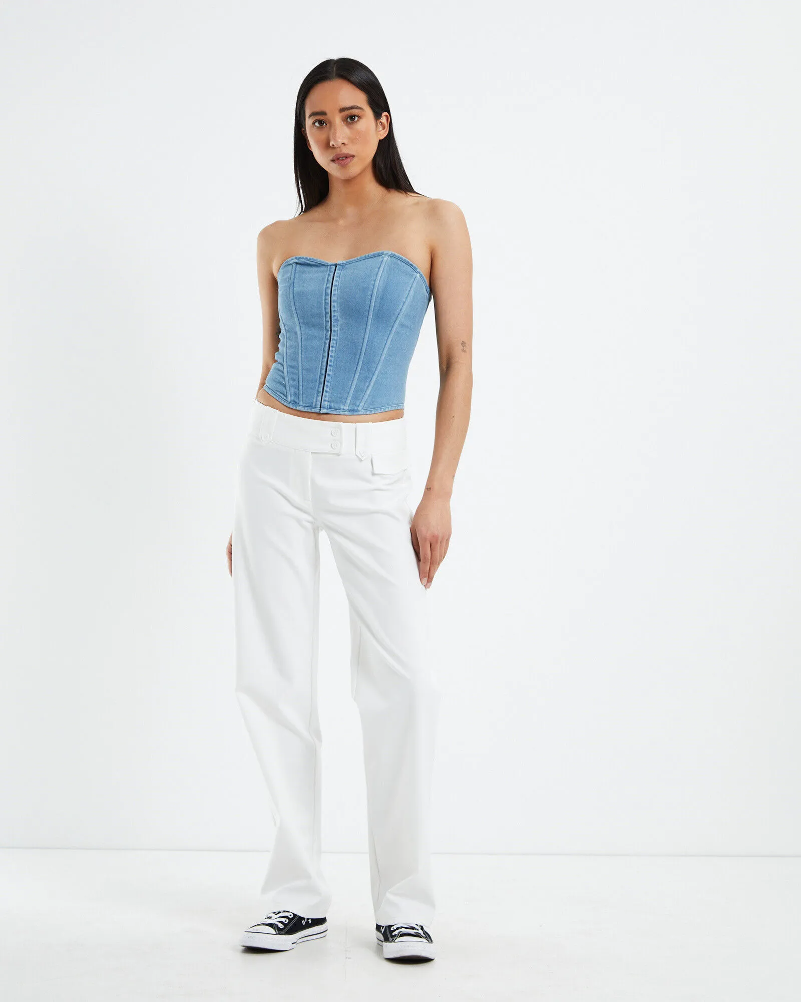 Neon Hart Jaylee Low Rise Pants White