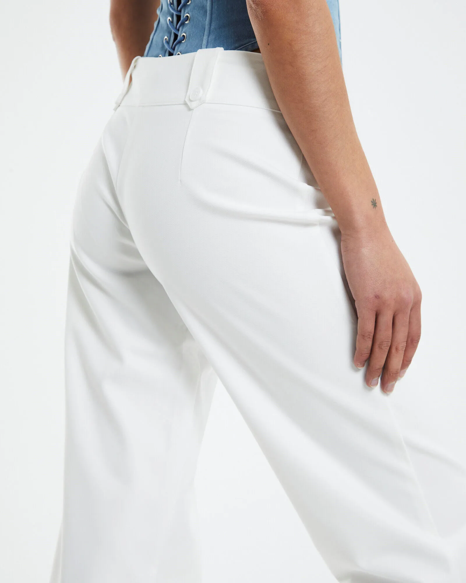 Neon Hart Jaylee Low Rise Pants White