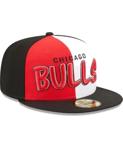 New Era Men's NBA Black/Red Chicago Bulls Pop Front 59FIFTY Fitted Hat