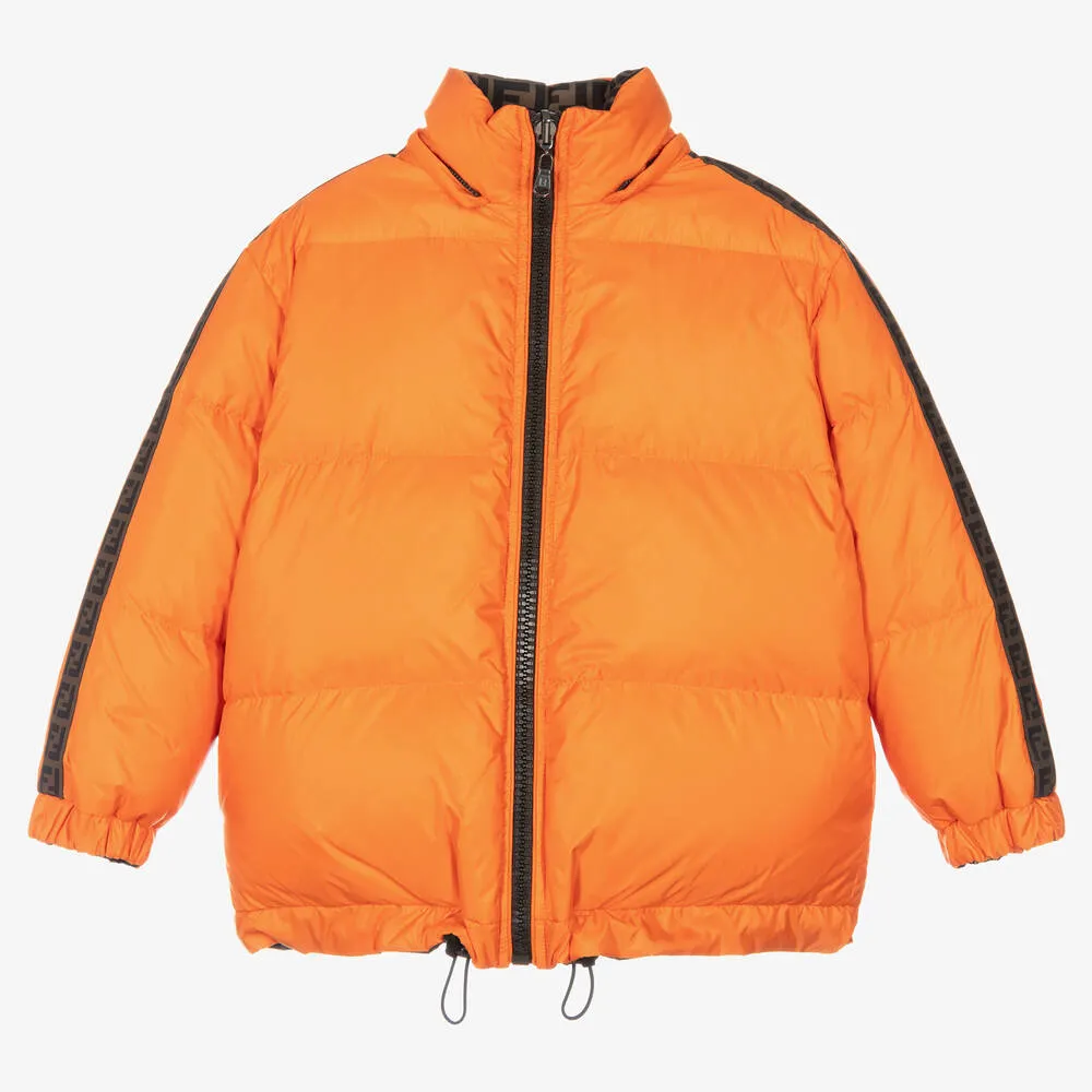 Orange & Beige Reversible FF Coat