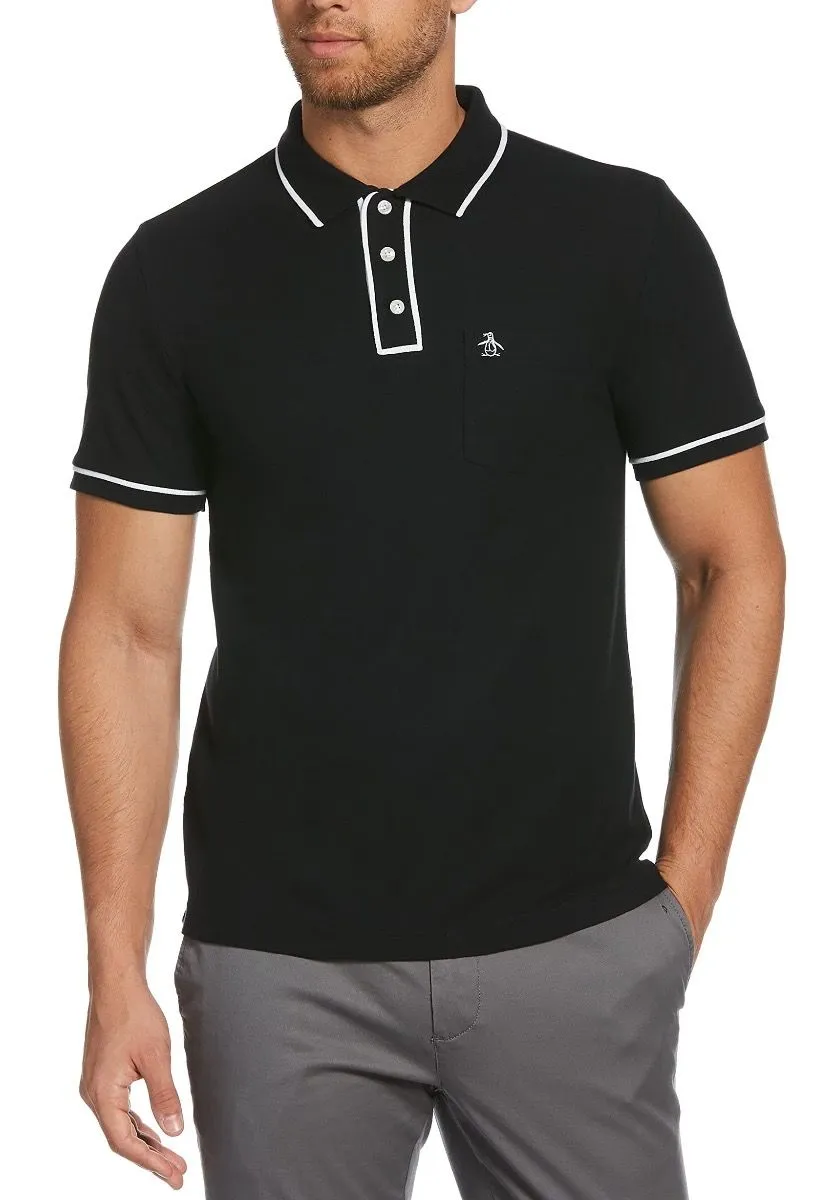 Original Penguin The Earl Short Sleeve Polo Shirt True Black