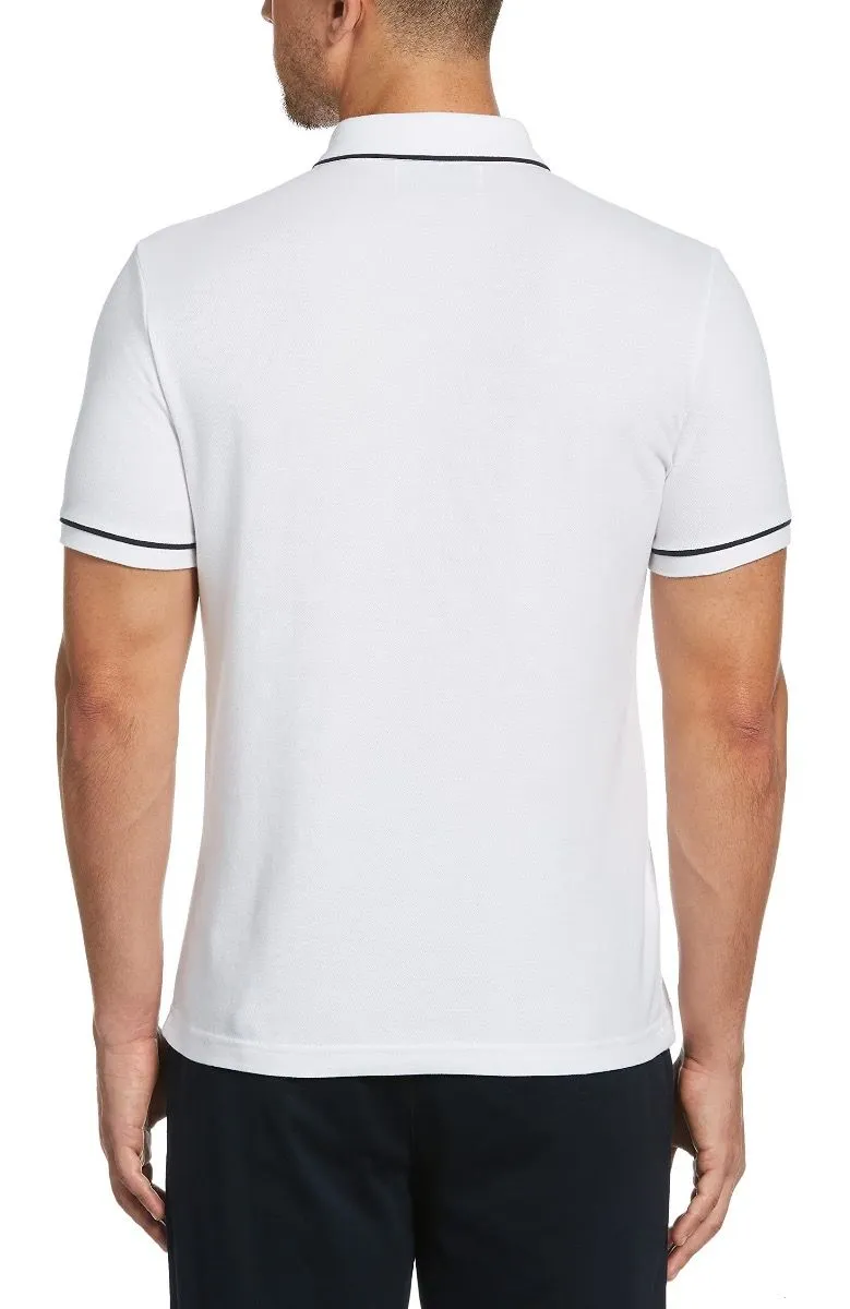 Original Penguin The Earl Short Sleeve Polo Shirt White/Dk Sapphire