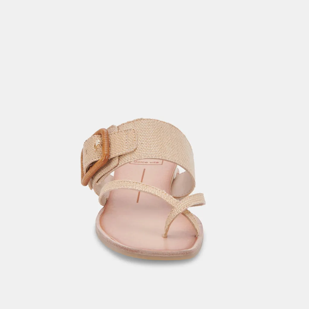 PERRIS SANDALS NATURAL RAFFIA– Dolce Vita 6884989763650