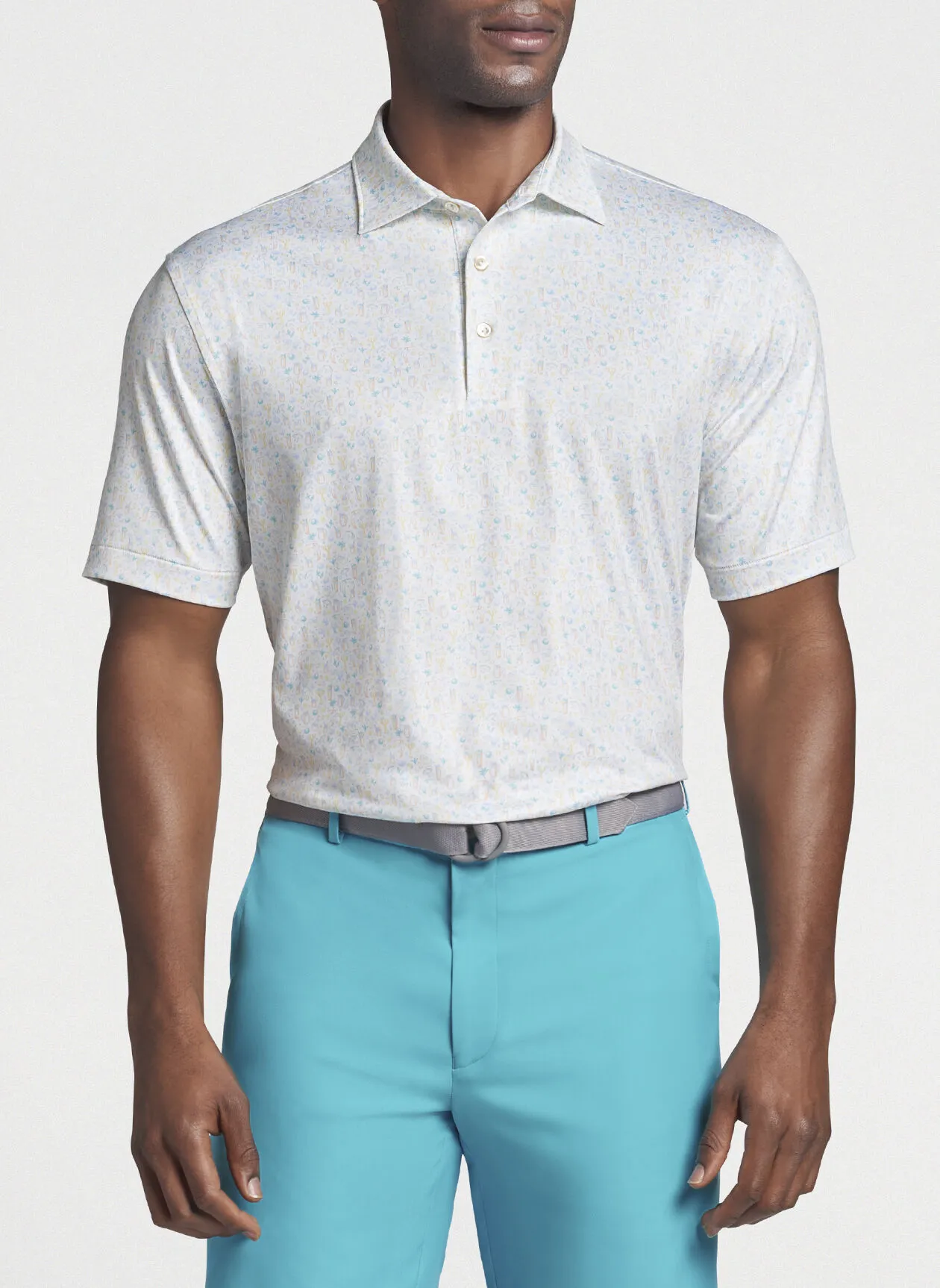 PETER MILLAR Half & Half Performance Jersey Polo