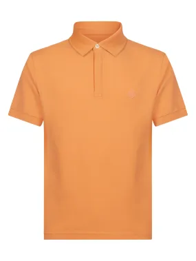 Polo in Eco Cotton Piquet Stretch - Tangerine