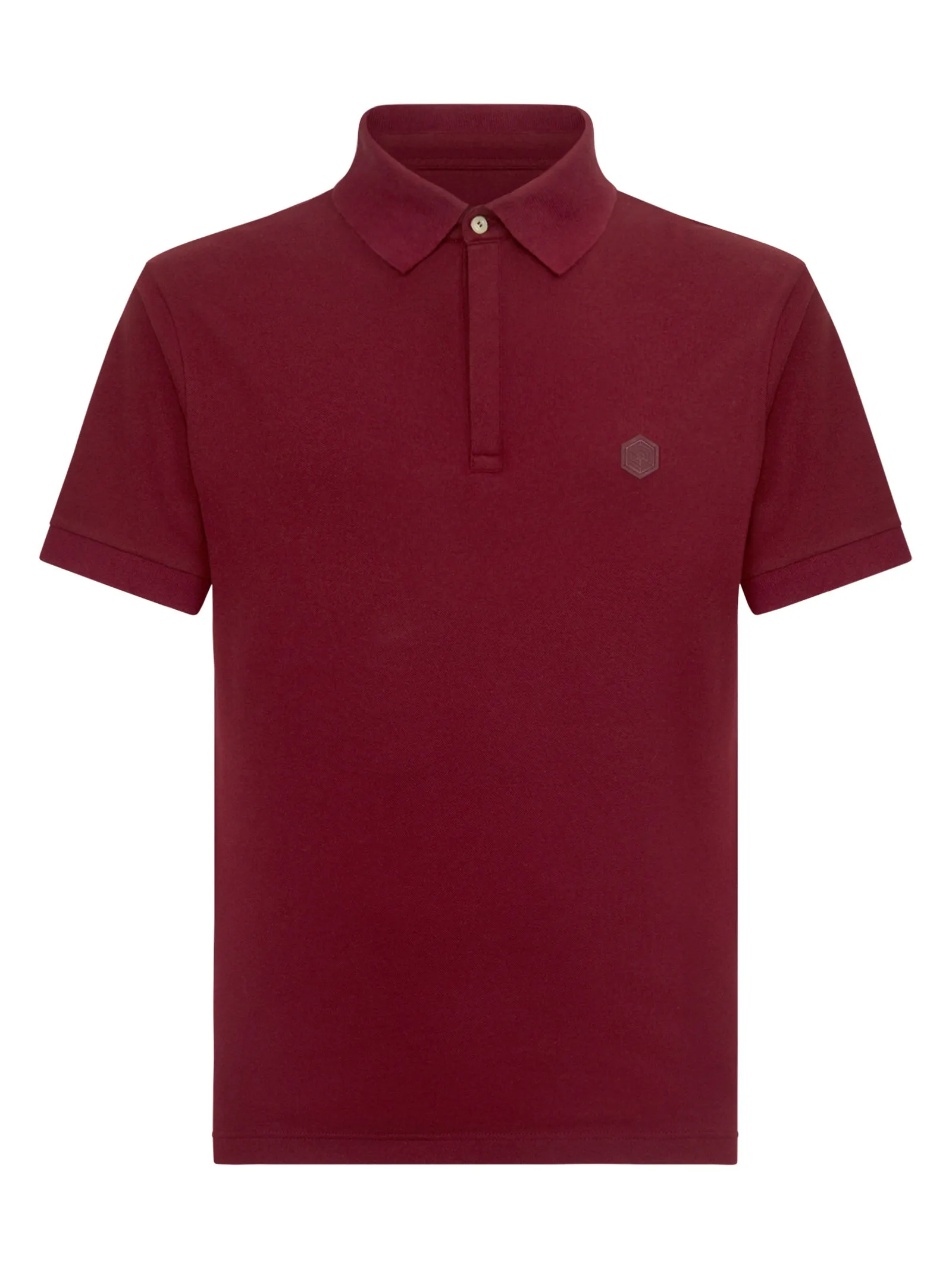 Polo in Eco Cotton Piquet Stretch - Tibetan Red