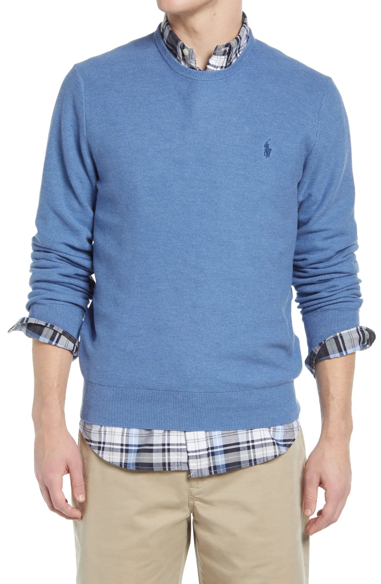 POLO RALPH LAUREN Men's Cotton Textured Crewneck Sweater