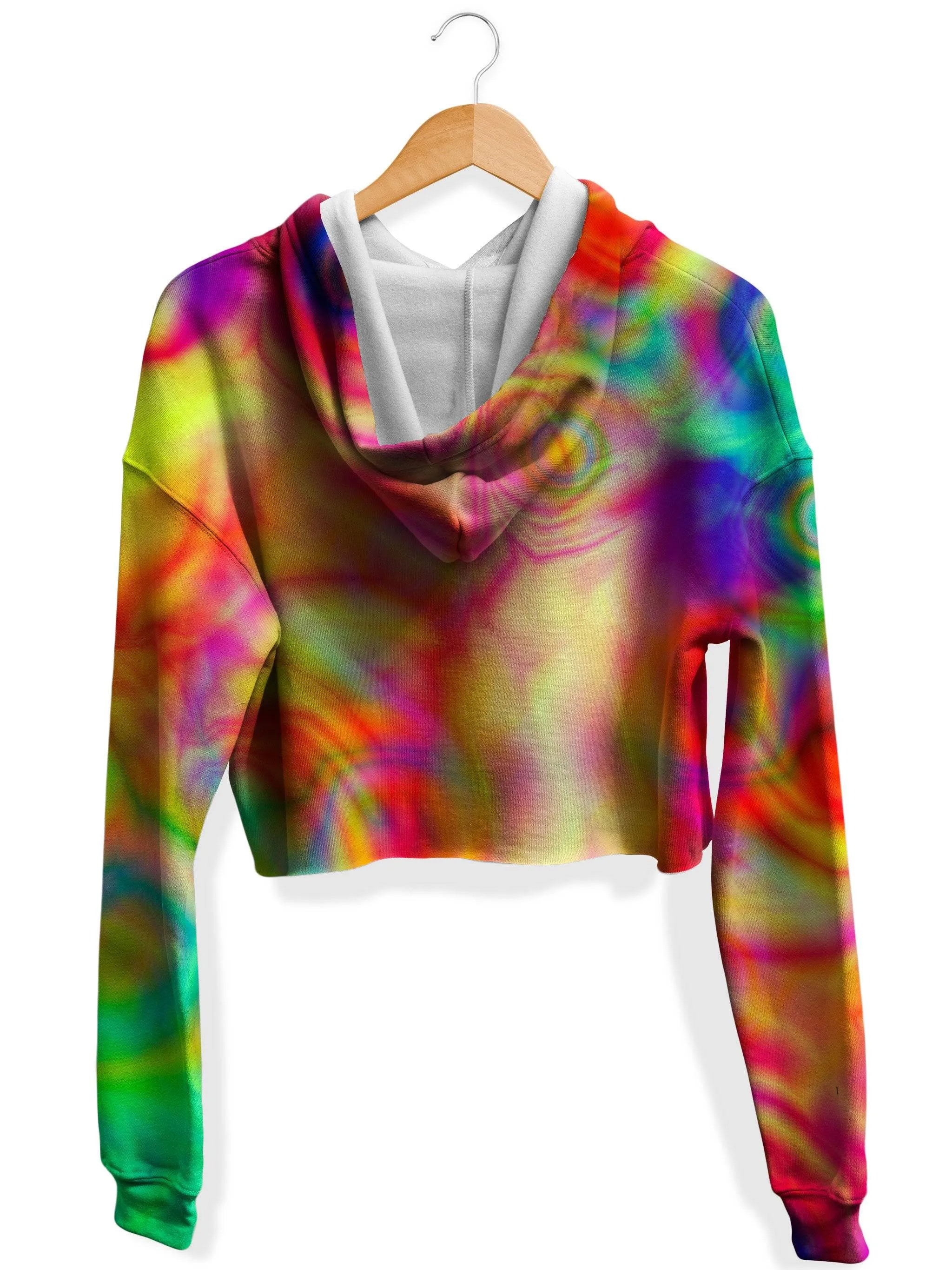 Psychedelic Dream Fleece Crop Hoodie