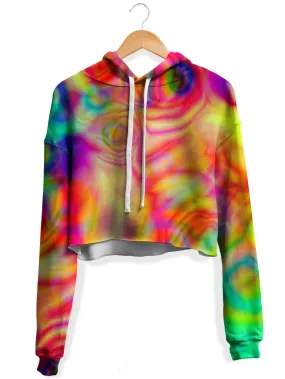 Psychedelic Dream Fleece Crop Hoodie