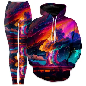 Rainbow Storm Hoodie and Leggings Combo