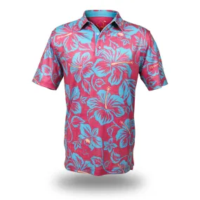 Raspberry Bloom - OGA Men's Polo -  Raspberry Blue