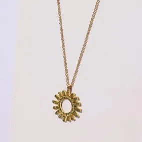 Ray Pendant Necklace - Brass