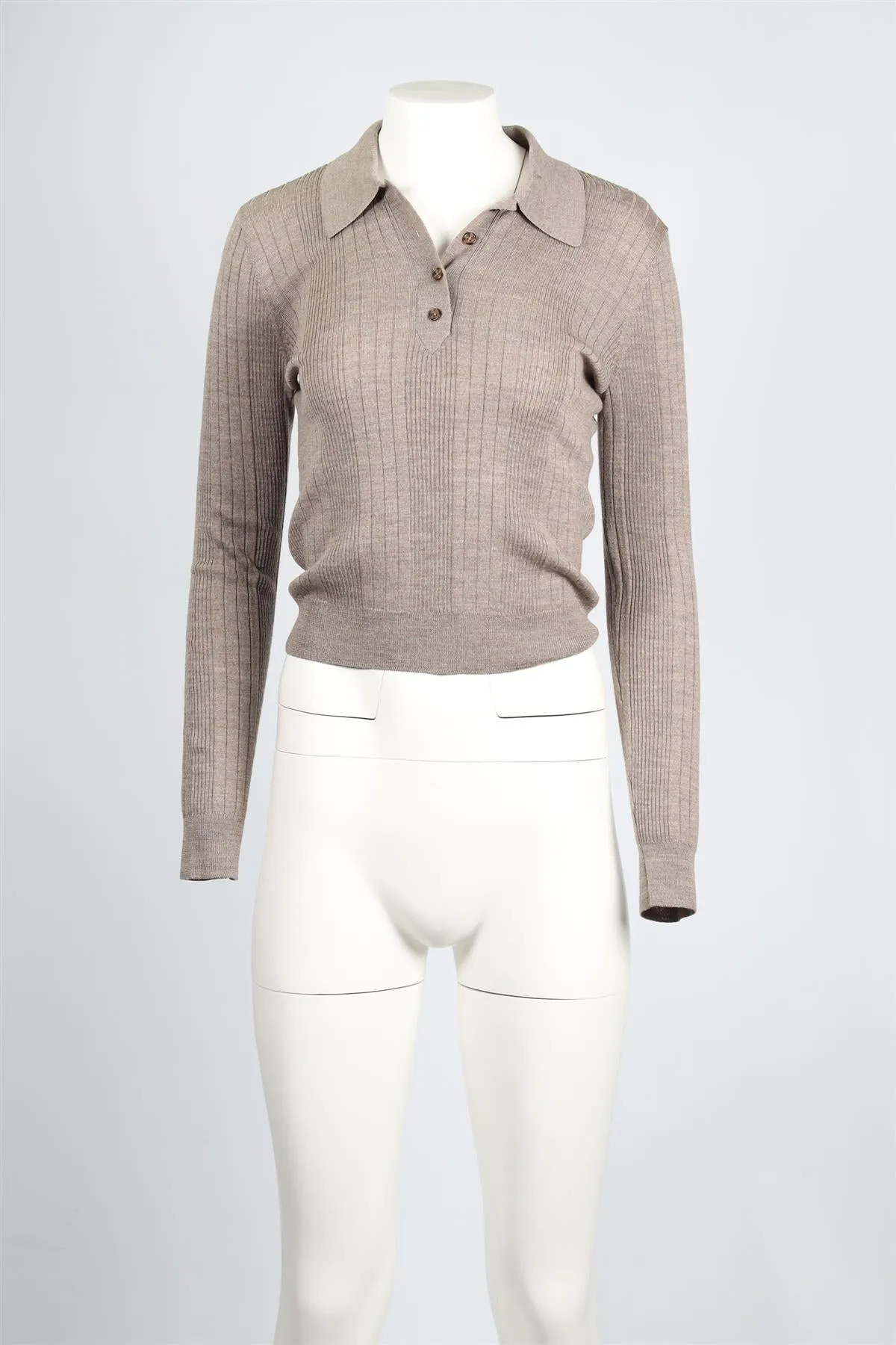 REFORMATION BEIGE WOOL SWEATER SMALL