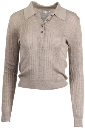 REFORMATION BEIGE WOOL SWEATER SMALL