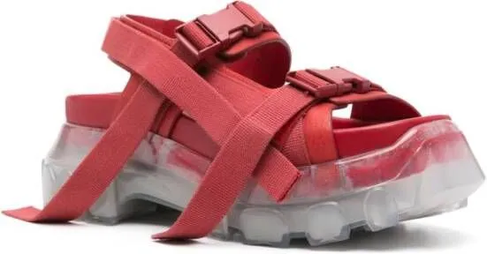 Rick Owens Tractor chunky sandals Red