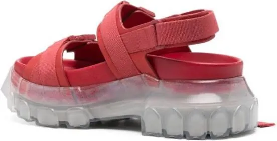 Rick Owens Tractor chunky sandals Red