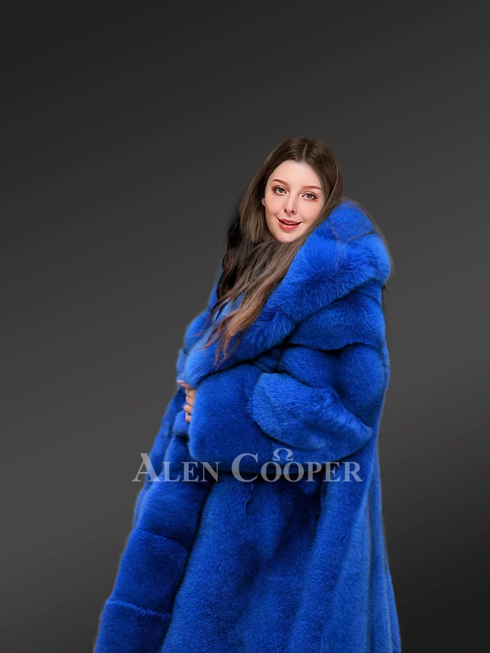 Royal Blue Tuxedo Coat For Women