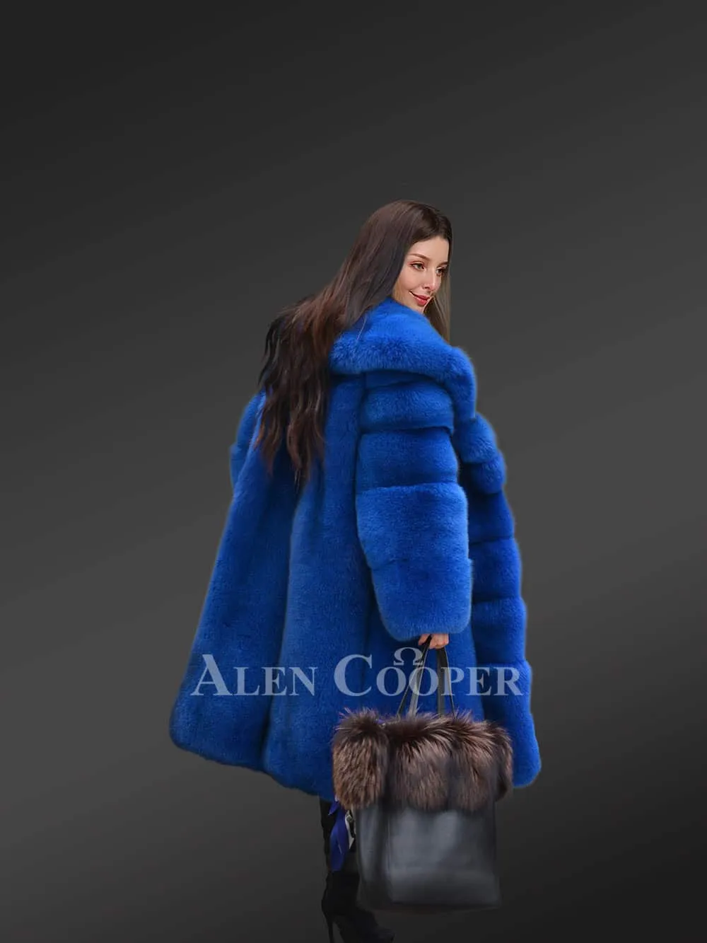 Royal Blue Tuxedo Coat For Women