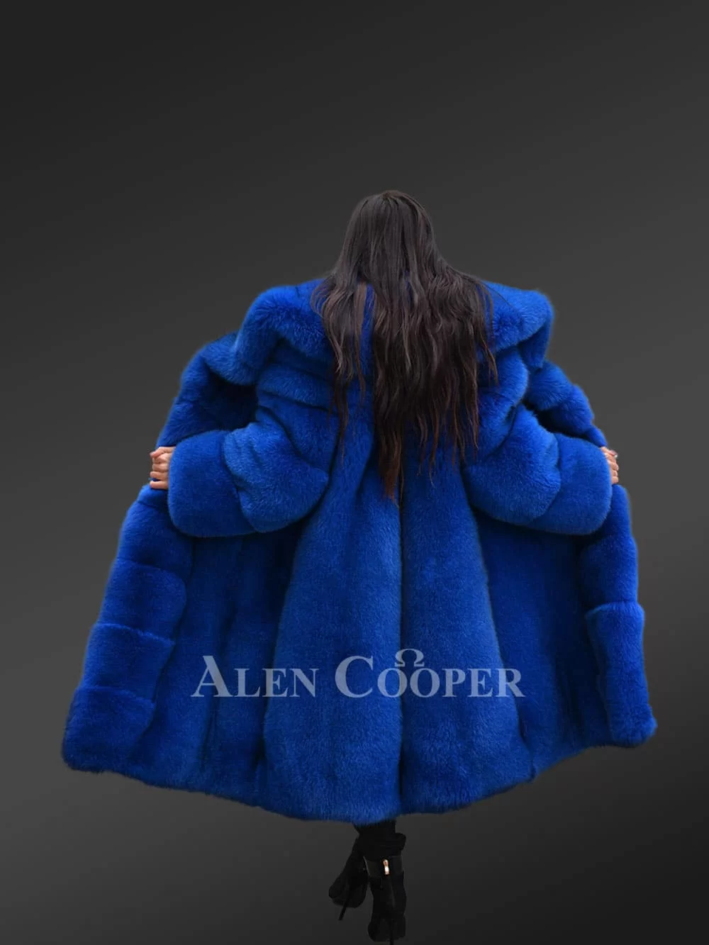 Royal Blue Tuxedo Coat For Women